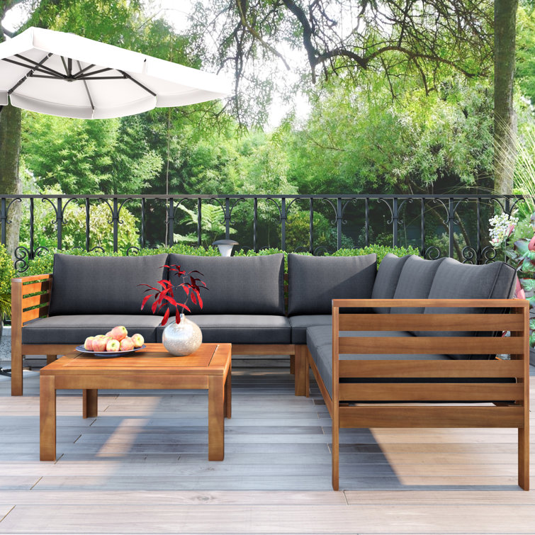 Wade Logan® 5 Person Seating Group with Cushions Wayfair